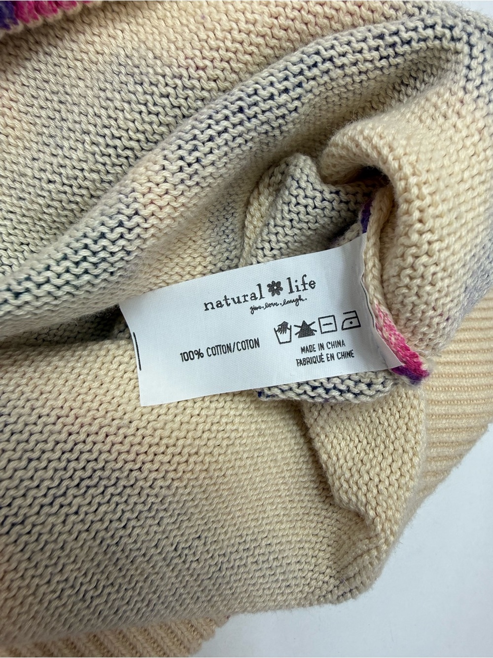 Natural Life Taylor Oversized Cotton Sweater - Sunrise Tie-Dye Crewneck - Picture 13 of 13